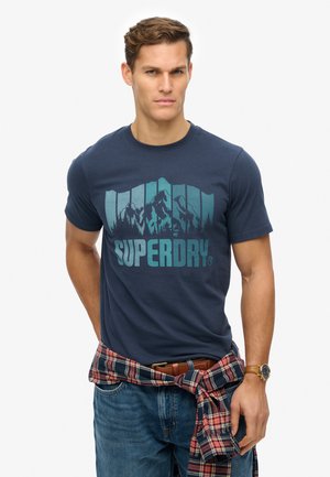 MOUNTAIN RAINBOW  - T-Shirt print - eclipse navy