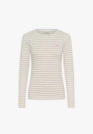 Kaffe, LIDDY - Langarmshirt - chalk feather gray- pink heart