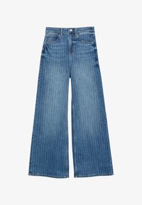 S Oliver WIDE LEG GLITZER NADELSTREIFEN Flared Jeans Blau stone s-oliver-wide-leg-glitzer-nadelstreifen-flared-jeans-blau-stone