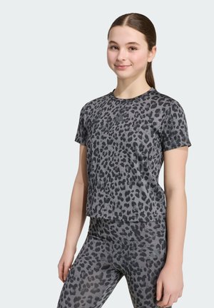 adidas Performance, JUNIOR GIRL AN AOP TEE - T-shirt de sport - grey four/grey six/black/grey six