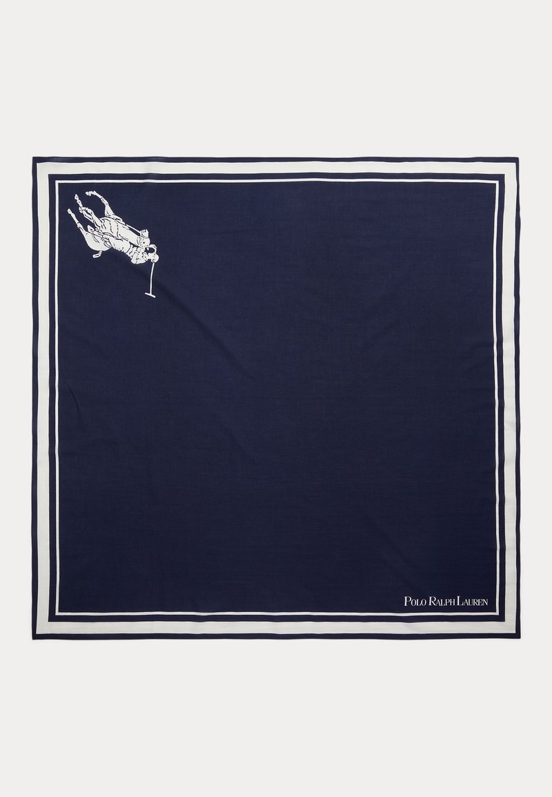 Polo Ralph Lauren - CONTRAST LOGO & BIG PONY SCARF - Skjerf - cruise navy/cream, Forstørre