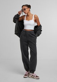 Urban Classics VINTAGE HEAVY - Sweat zippé - magnet