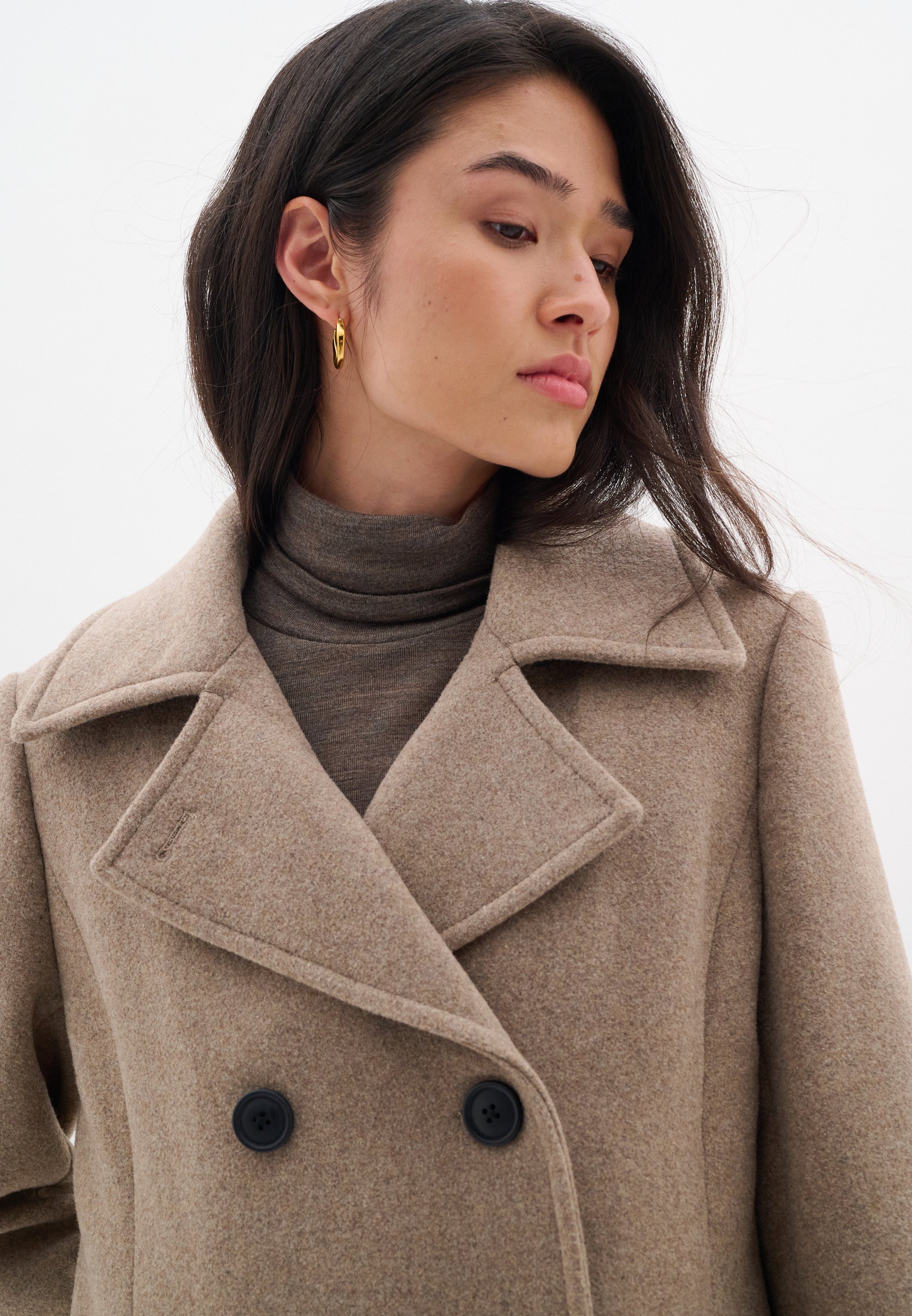 InWear PERRYIW SAILOR - Short coat - sandy grey melange/mottled