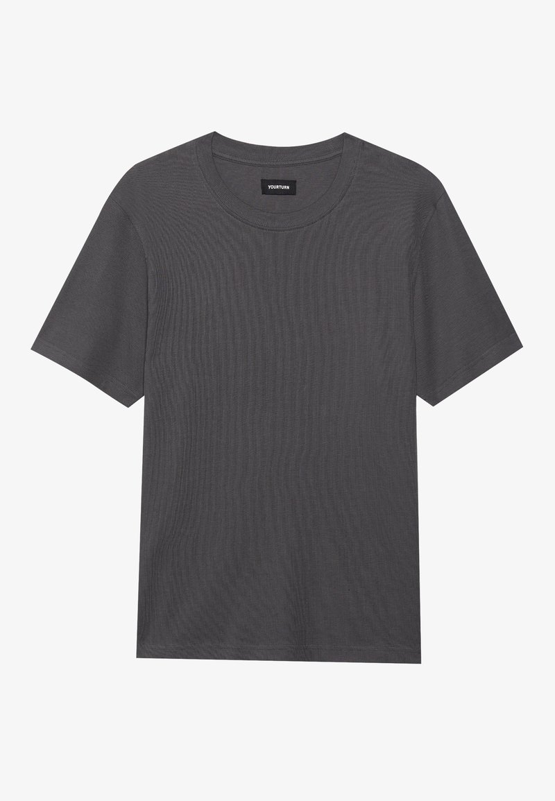 YOURTURN T-shirt basic donkergrijs YOURTURN T-shirt basic donkergrijs