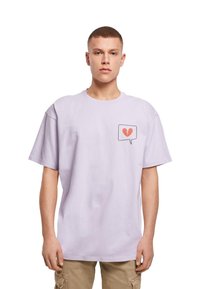 Merchcode HEARTBREAK HEAVY  - Triko s potiskem - lilac