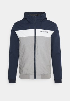 JJERUSH BLOCKING HOOD - Giacca leggera - navy blazer