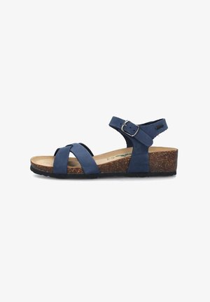 BioNatura Sandali con zeppa - blue