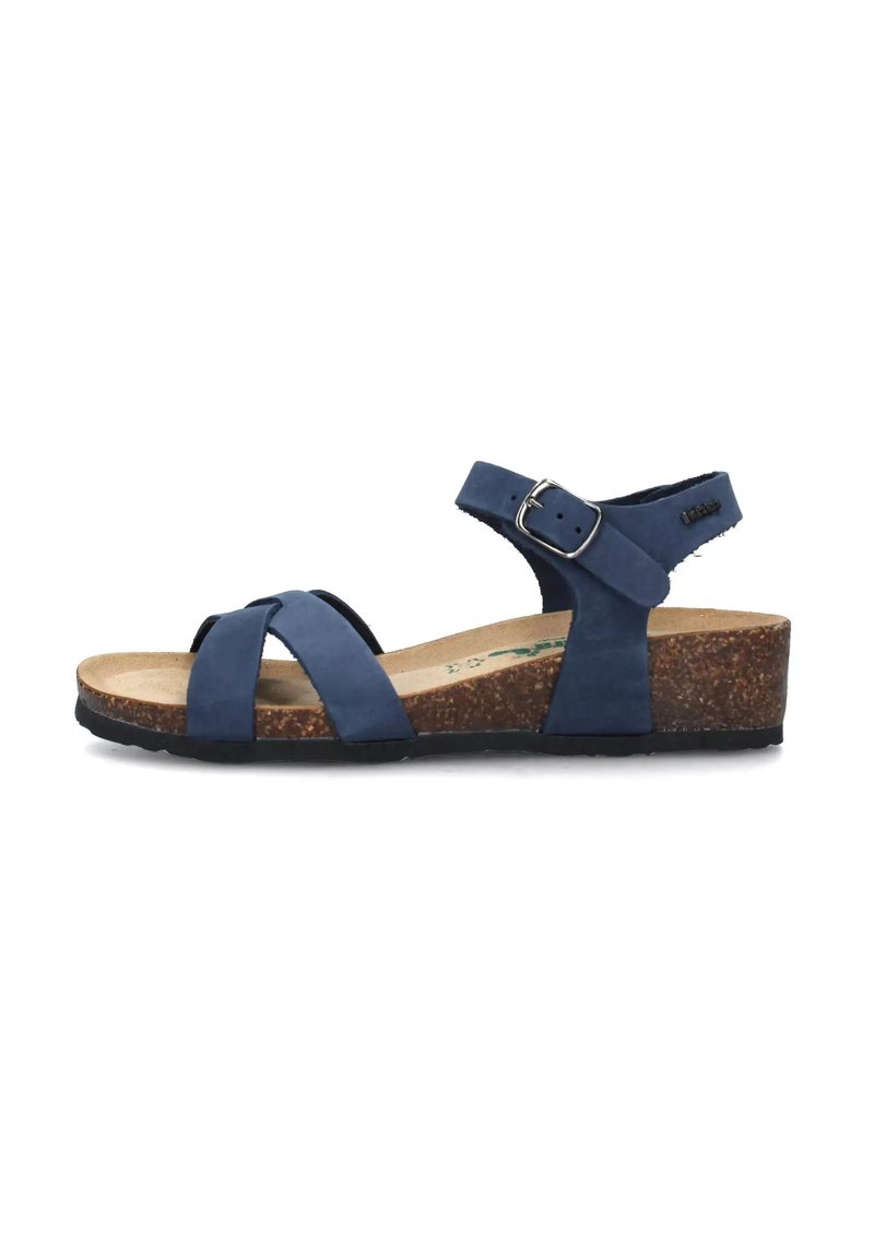 BioNatura Sandali con zeppa - blue