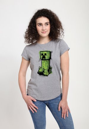MINECRAFT GRAFFITI CREEPER - T-shirt imprimé - light heather