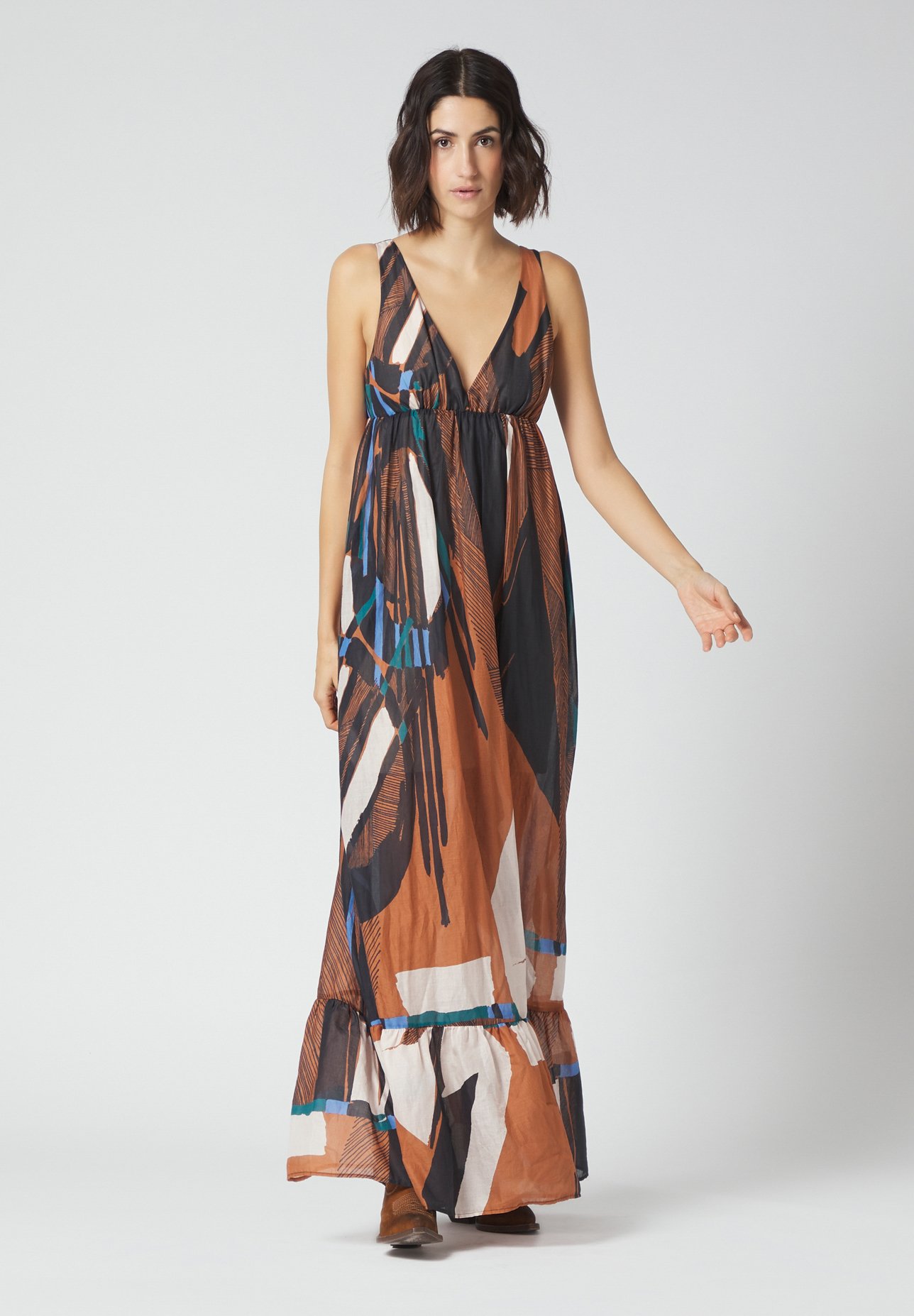Manila Grace Vestito lungo - coccio/albicocca - Zalando.it