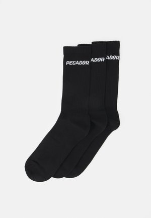 SIDE LOGO SOCKS UNISEX 3 PACK - Calcetines - black/white