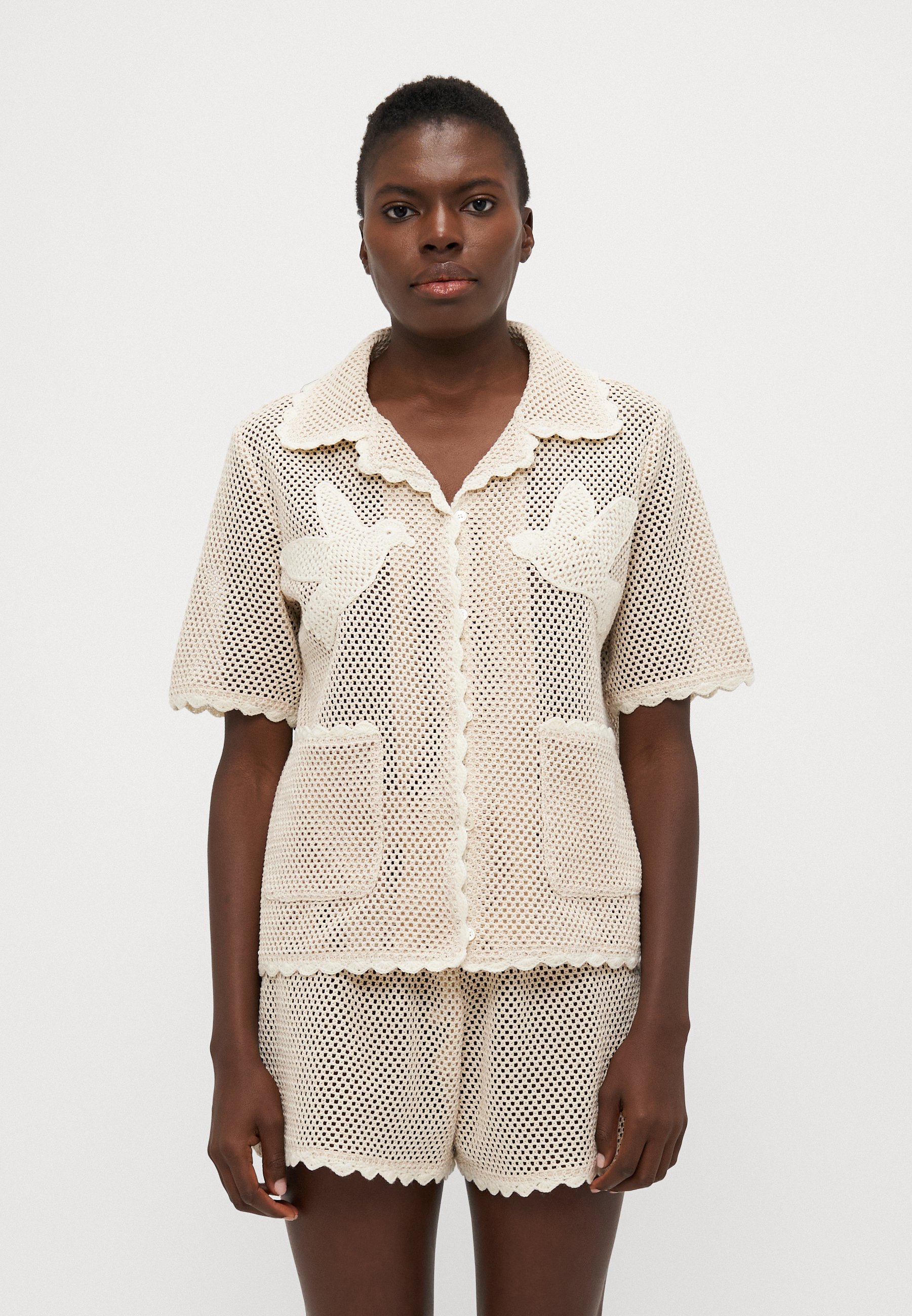 SALLY CROCHET SHIRT - Beach accessory - tan - Product Details