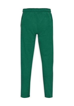 Groene joggerbroeken met een trekkoord in de taille, taps toelopende benen en zijzakken, gemaakt van zachte, gestructureerde stof.