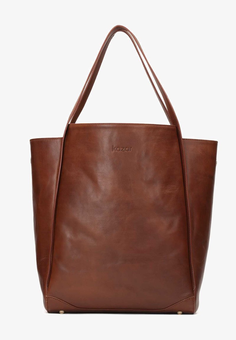 Kazar - REYNA XL - Shopping bag - dark brown, Suurenna