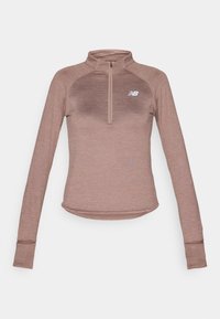 ATHLETICS GRID 1/2 ZIP - Camisola de manga comprida - earth shadow heather