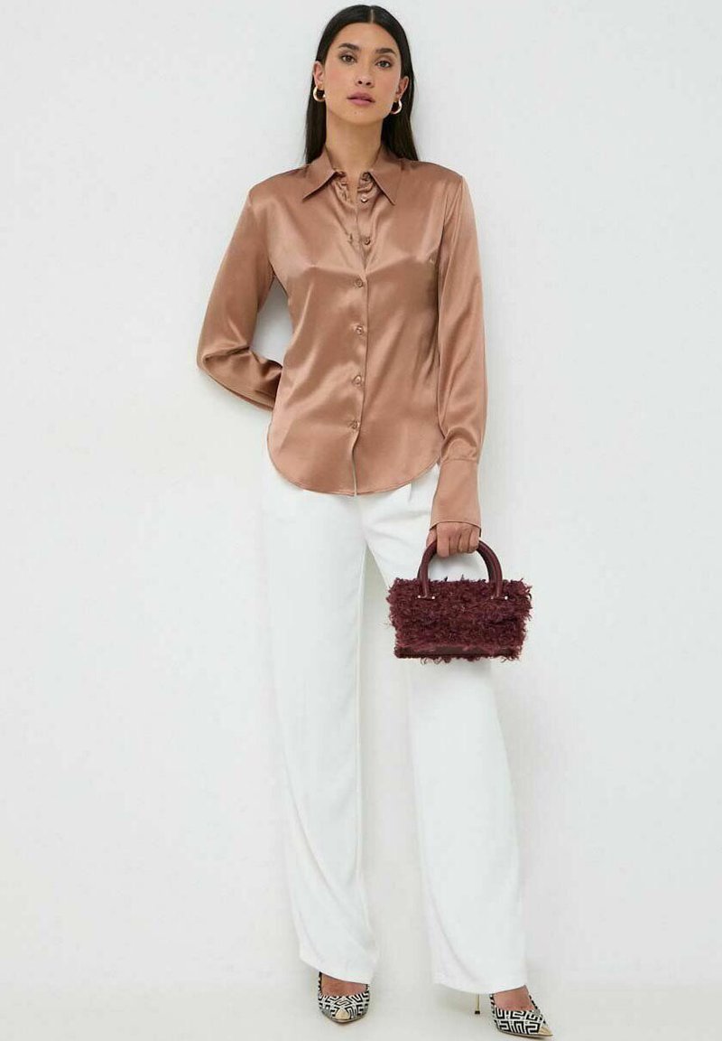 pinko Overhemdblouse lichtbruin mêleerd pinko Overhemdblouse lichtbruin mêleerd