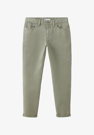 Mango Kids, KID - Slimfit džínsy - khaki
