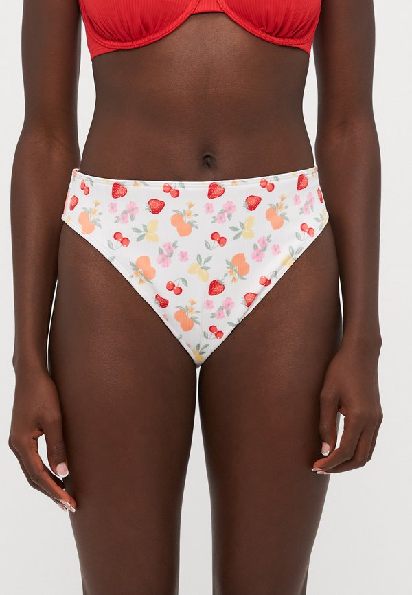 Curvy High-Leg High-Waist Ribbed Cheeky Bikini Bottom - Bikini bottoms
