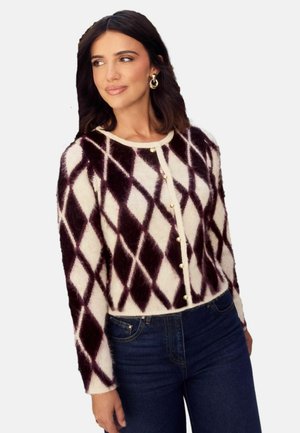 REGULAR FIT - X LUCY MECKLENBURGH ARGYLE  - Kardigán - burgundy