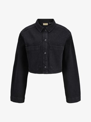 JJXX JXDORA CROPPED DENIM OVERSHIRT - Skjortebluse - black denim