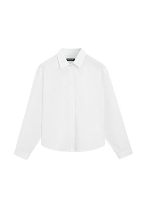 Massimo Dutti, 100% COTTON POPLIN SHIRT WITH BACK DETAIL - Skjortebluser - white