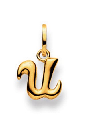MUAU Schmuck BUCHSTABE U - Anhänger - gelbgold