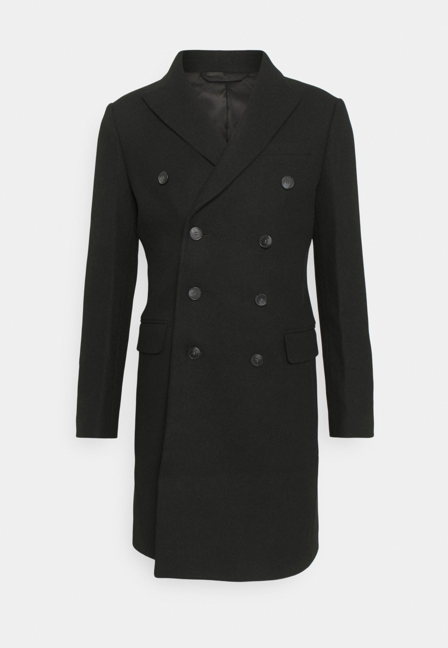 Isaac Dewhirst LONG PEA COAT Classic coat black - Main Image