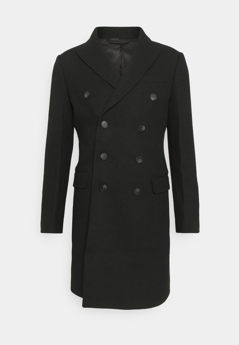 Isaac Dewhirst LONG PEA COAT - Abrigo clásico - black