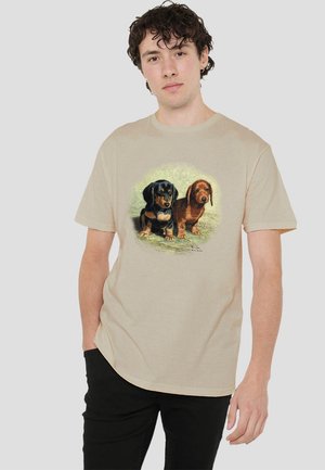 WILD WINGS WILDLIFE DACHSHUND PUPS - T-Shirt print - sand