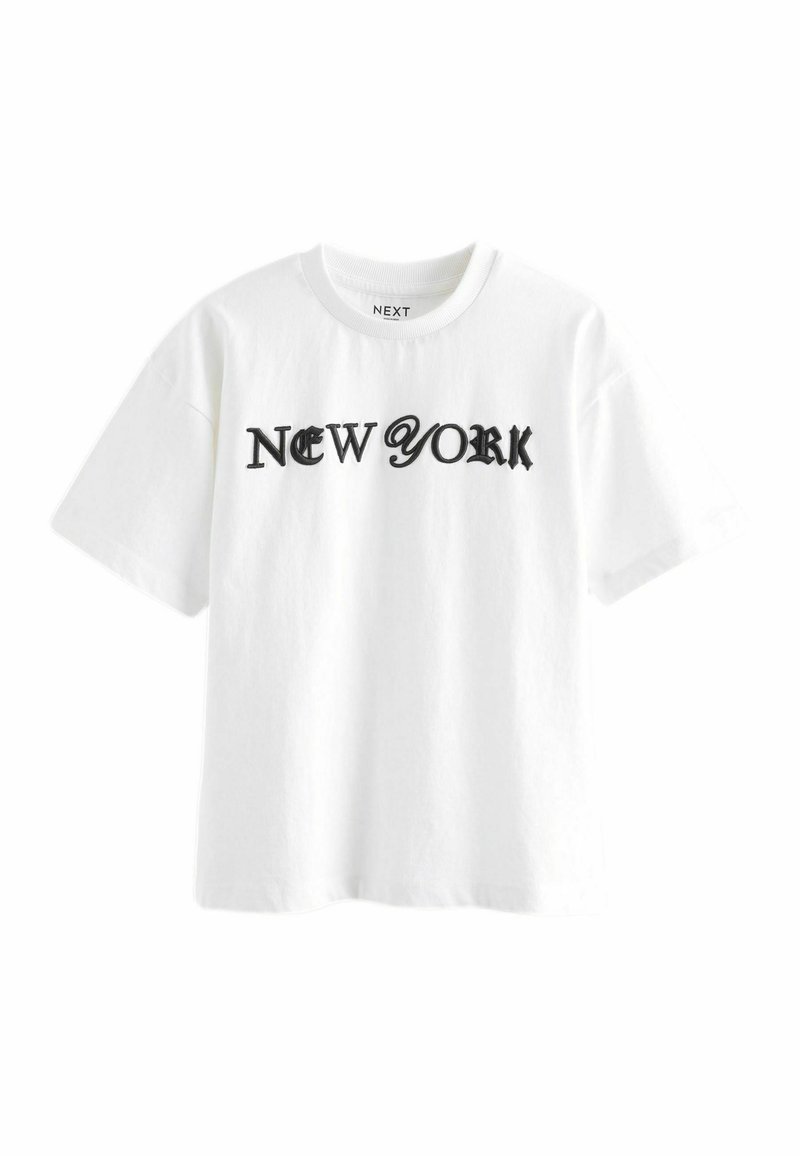 Next RELAXED FIT SHORT SLEEVE GRAPHIC STANDARD - T-Shirt print - white new york