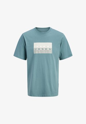 Jack & Jones Junior, JCOFUSION DOTS PRINT TEE SS CN SN JNR - T-shirts print - north atlantic