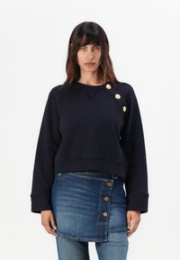 Pinko MARGARINA MAGLIA FELPA CON BOTTONI IN METALLO - Φούτερ - dark blue