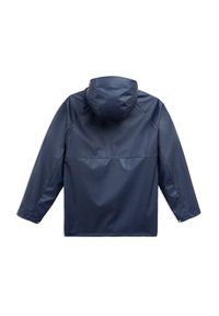 Navy vesica sadesä, koostu hoody, smoothiku struktuuru, pikan hiha, ja veidi pikem tagajoon katteks.