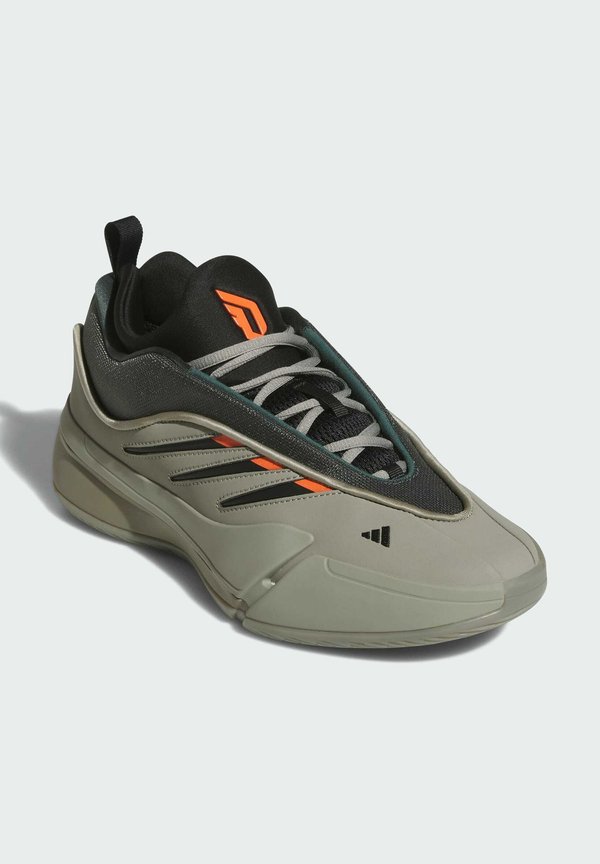 LILLARD LOW - Basketball shoes - silver pebble   legend ivy   impact orange2