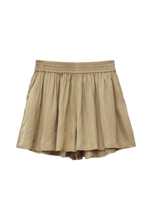 & OTHER STORIES, & OTHER STORIES VOLUME STRIPED SATIN SHORTS - Short - dark beige