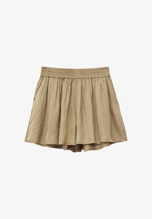 & OTHER STORIES, & OTHER STORIES VOLUME STRIPED SATIN SHORTS - Short - dark beige