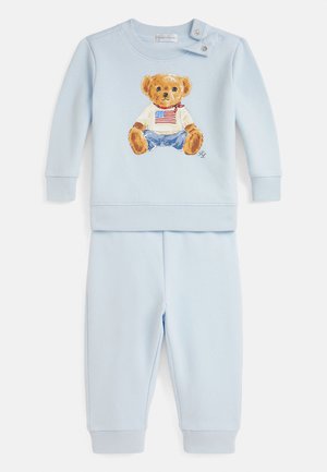 POLO BEAR FLEECE SWEATSHIRT & PANT SET 0-2Y - Športni pulover - beryl blue