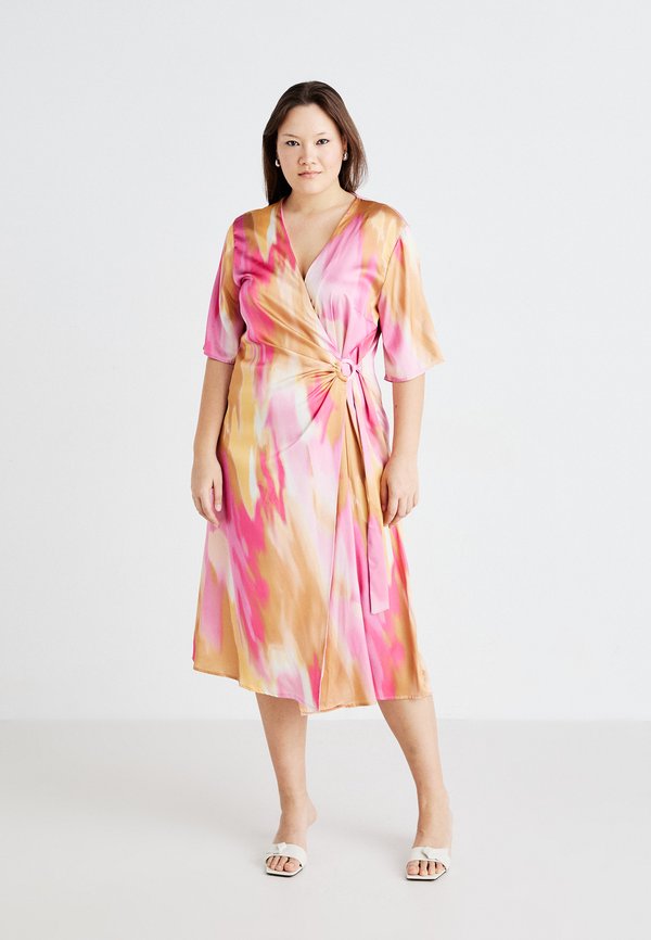 CARVELIANE WRAP DRESS  - Day dress - roseate spoonbill/sunset fade