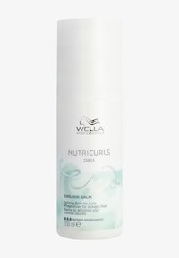 Baume Curlixir dans un flacon blanc avec des accents verts, doté d'un distributeur à pompe. L'étiquette comprend la marque, le nom du produit et le volume (150 ml).