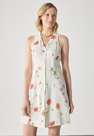 Anna Field LINEN MIX DRESS - Tričkové šaty - white