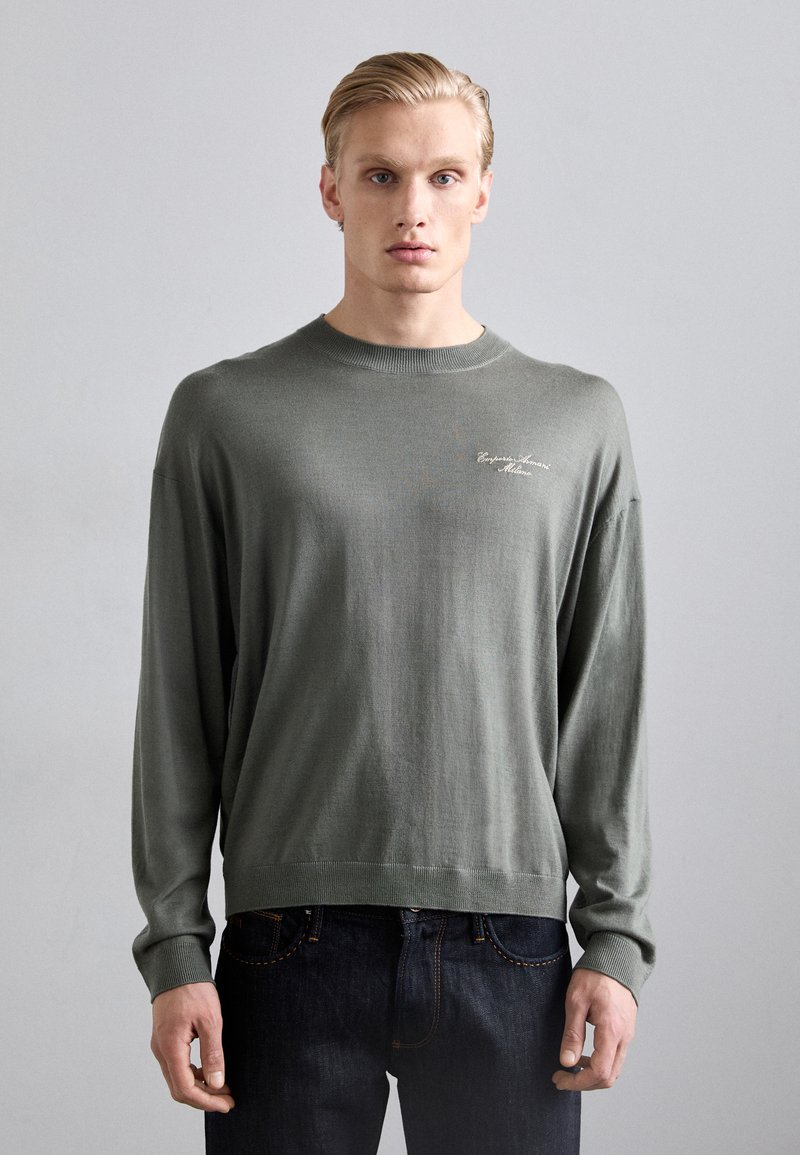Emporio Armani Strickpullover - mulled basil/fog