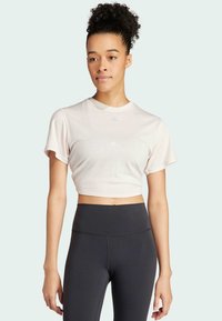 adidas Performance YOGA STUDIO WRAPPED - T-shirts print - putty mauve   grey two