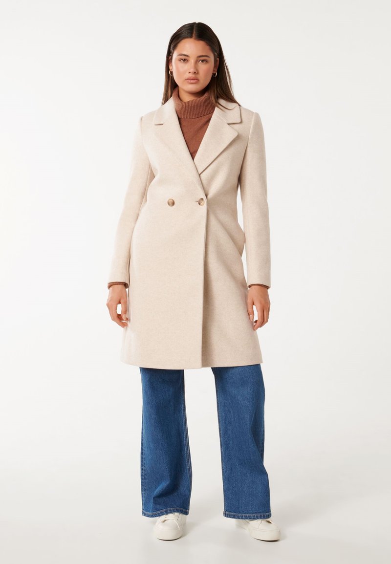 Forever New SHELLEY DOUBLE BREASTED COATIGAN - Casaco clássico - beige