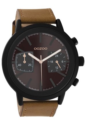 Chronograph watch - dunkelrot brau schwarz