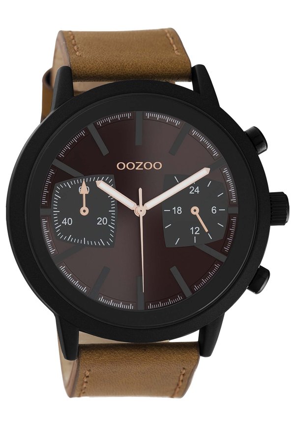 Chronograph - dunkelrot brau schwarz