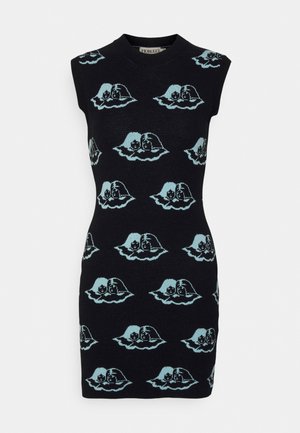 Fiorucci ALL OVER ANGELS KNIT DRESS - Robe pull - black
