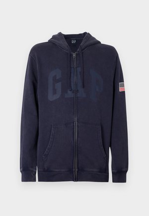 GAP AMERICANA LOGO - Felpa con zip - navy uniform