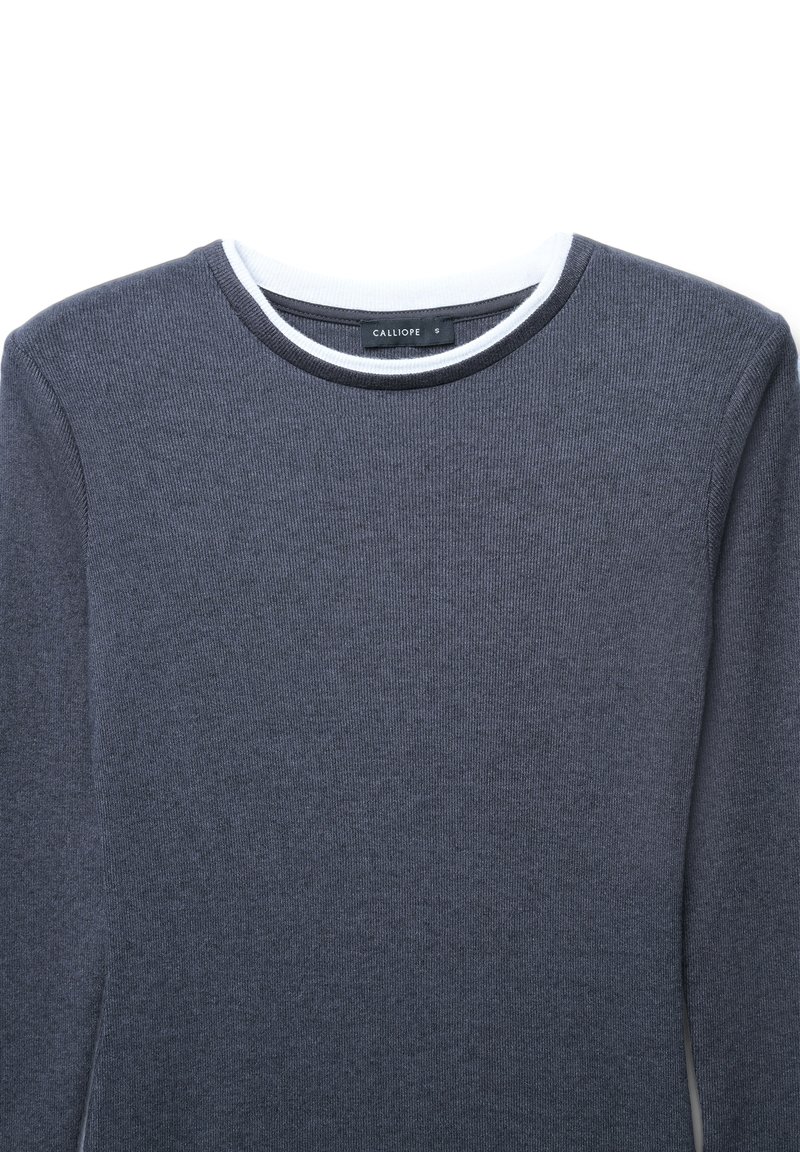 Calliope INSERTI A CONTRASTO Vestito lungo grigio melange