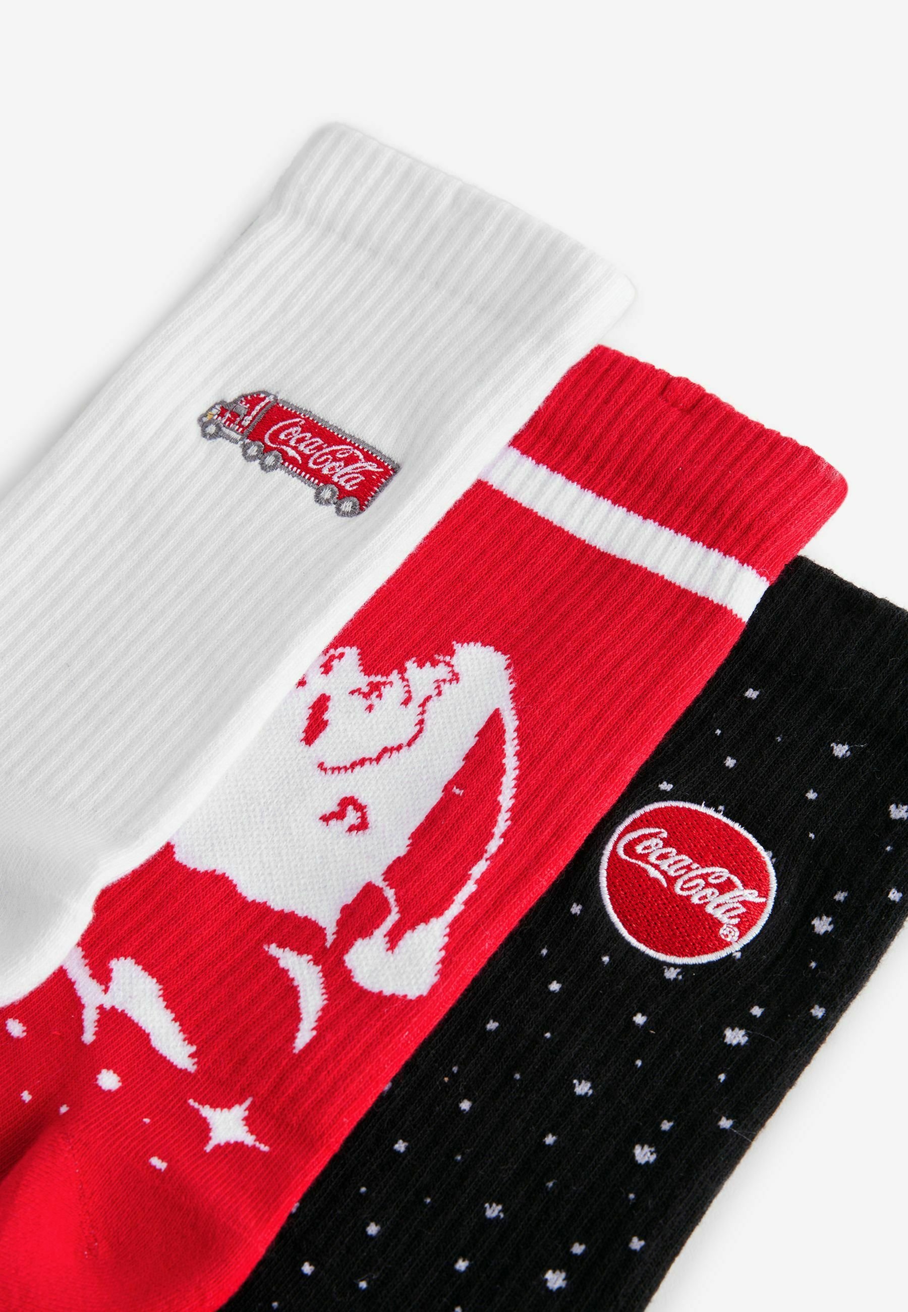 Coca-Cola Herren Socken Packung Mit 3 Paar – Baumwollsocken Im Sternenbanner-Design (Gr. 39-45)