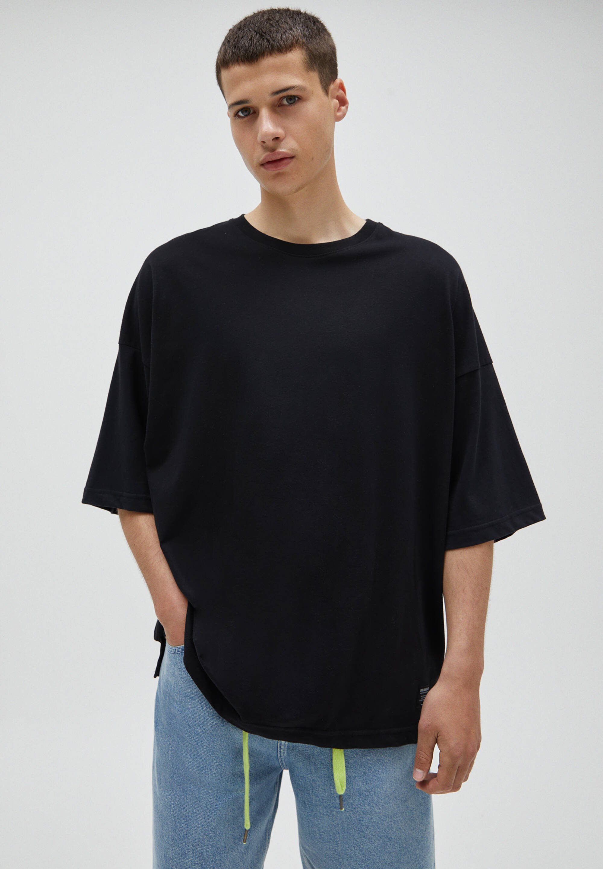 PULL\u0026BEAR LOOSE - T-Shirt basic - black 